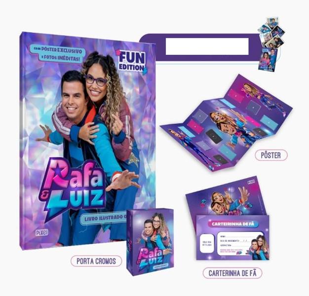 Imagem de Album De Figurinha Capa Dura Rafa e Luiz Com Pôster Exclusivo + 10 Envelopes