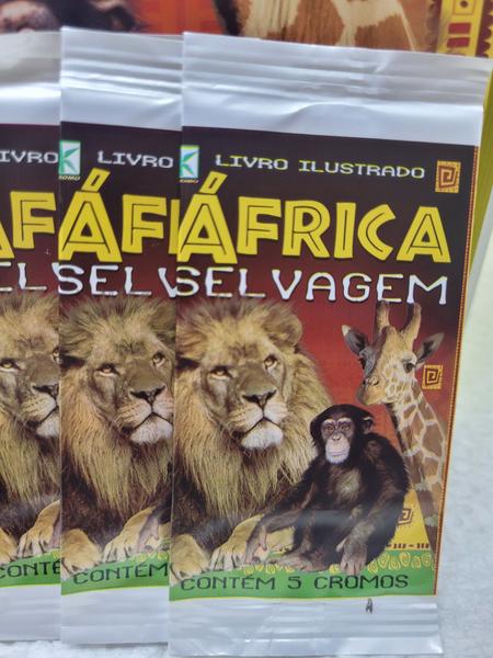 Imagem de Album De Figurinha Capa Mole África Selvagem + 10 Envelopes