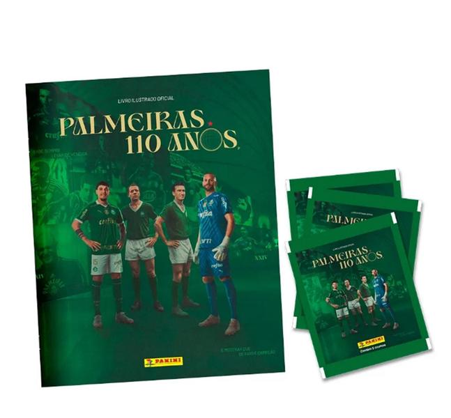 Imagem de Album De Figurinha Capa Mole Palmeiras 2024, Panini + 5 Envelopes