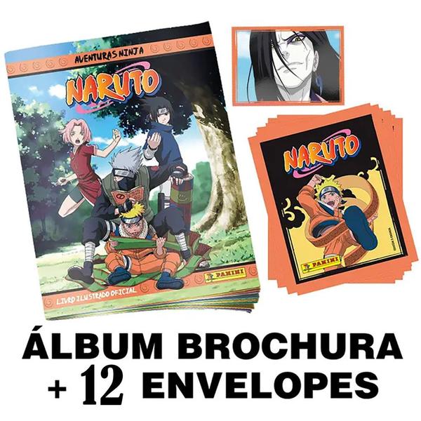 Álbum de Figurinhas Naruto Clássico 60 Cromos Aventuras Ninja