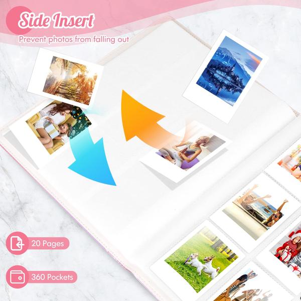 Imagem de Álbum de fotos Ablus 360 Pockets para Fujifilm Instax Mini Pink