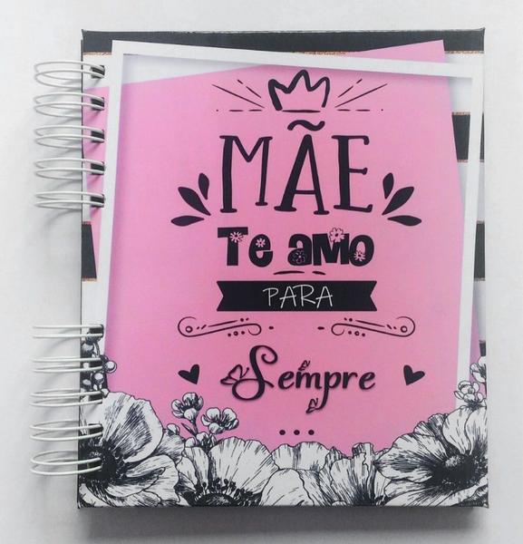 Imagem de Álbum de fotos para scrapbook Mãe Te Amo Para Sempre 18,5x15cm presente para mãe