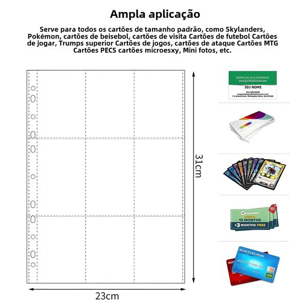 Imagem de Álbum de Fotos Transparente A4 com 10 Refis - 4/11 Furos - 6x4