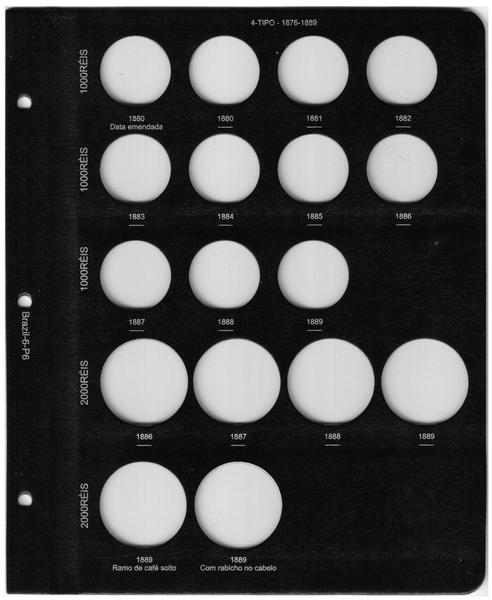 Imagem de Álbum De Luxo Nº 6 Para Moedas Império Prata 1848 - 1889