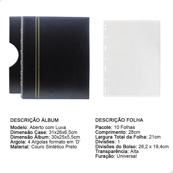 Imagem de Álbum de Luxo Preto 10 Folhas para 10 Cédulas 3BZN P