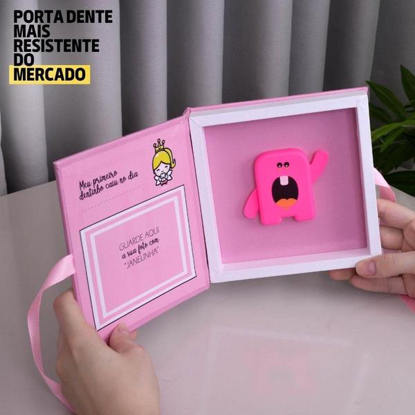 Imagem de Álbum Dental Foto 10x15 Porta Dentes De Leite ROSA Dentinhos Menina Fada do dente