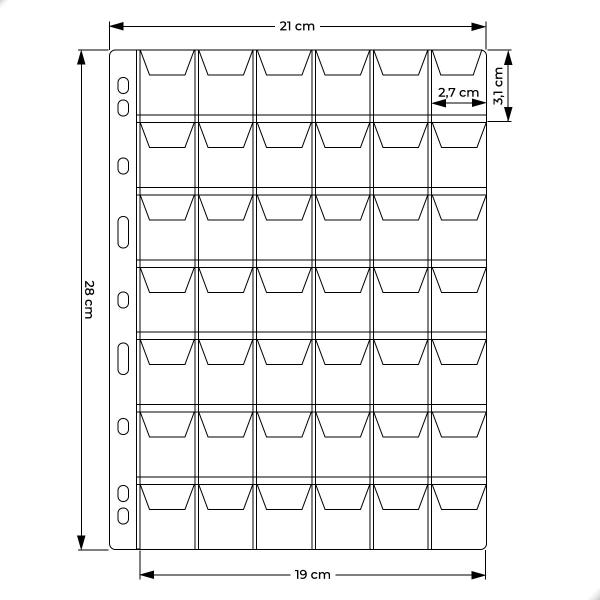 Imagem de Álbum Fichário 10 Folhas Para 420 Moedas 28x21 Cobra XL