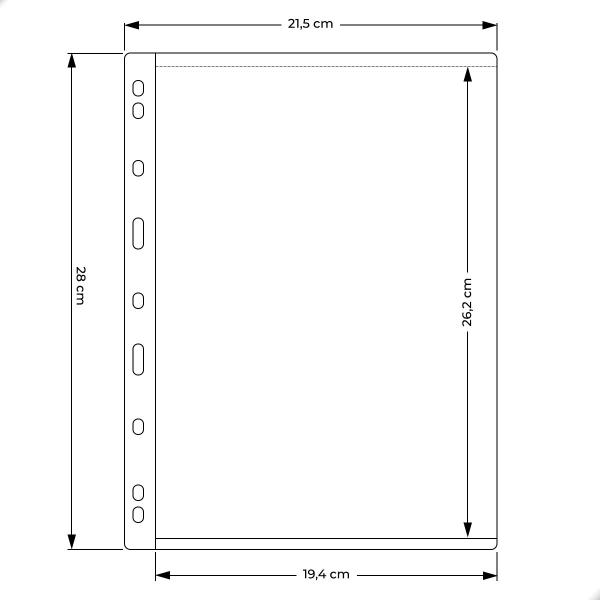 Imagem de Álbum Fichário 10 Folhas Para Cédulas 1 Espaço 28x21 Cobra XL