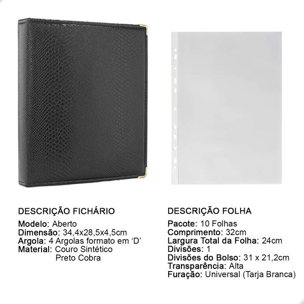 Imagem de Álbum Fichário 10 Folhas PP Cédulas 1 Espaço 32x24 Cobra GF