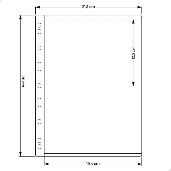 Imagem de Álbum Fichário 30 Folhas Para Cédulas 2 Espaços 28x21 Cobra Fosco XL
