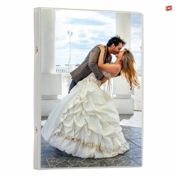 Imagem de Album Fotos 15X21/40 Branco-Neve Casamento Batismo C/Visor