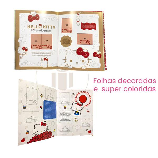 Imagem de Álbum Hello Kitty + 20 Figurinhas + Pote Aniversário 50anos