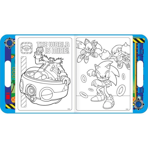 Álbum Maleta Para Colorir Sonic 8 Folhas Tilibra Imagem de Álbum Maleta Para Colorir Sonic 8 Folhas Tilibra