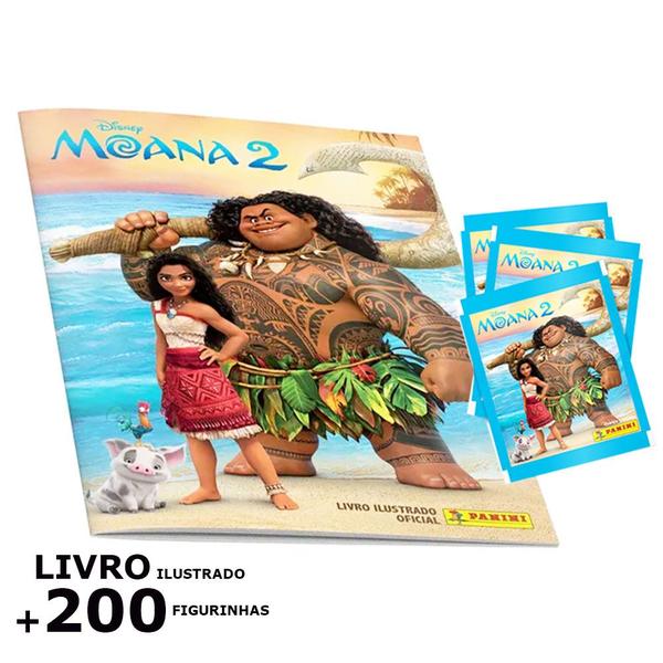 Imagem de Álbum Moana 2 + 200 Figurinhas Disney (40 Envelopes)