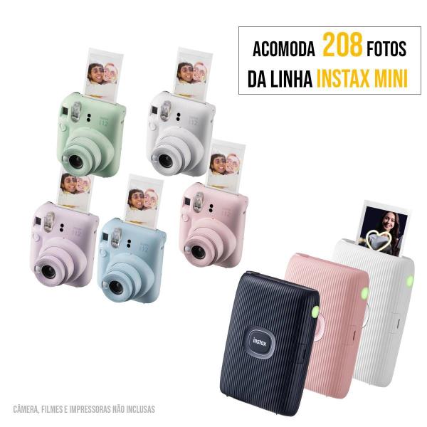 Imagem de Album para Fotos Instax Mini Impressora Mini Link 208 Fotos capa dura Cinza