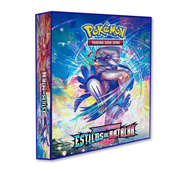 Imagem de Álbum Pasta Fichário Pokemon com 10 Folhas YES 9 Bolsos Espada e Escudo Estilos de Batalha Capa Dura