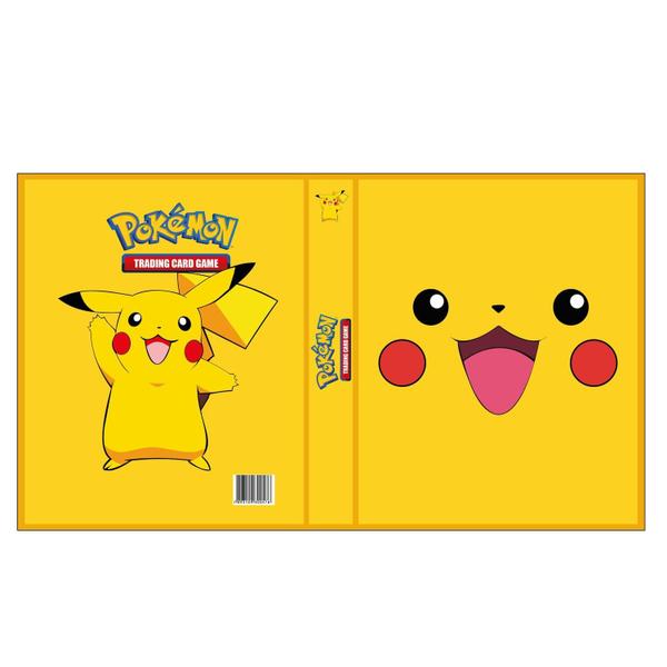 Imagem de Álbum Pasta Fichário Pokemon com 10 Folhas YES 9 Bolsos Pikachu Sorrindo Capa Dura Reforçado Lindo