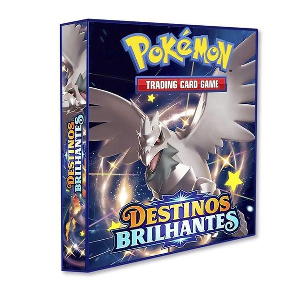 Imagem de Álbum Pasta Fichário Pokemon com 20 Folhas YES 9 Bolsos Destinos Brilhantes Capa Dura Reforçado