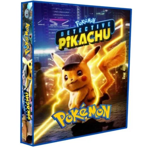 Imagem de Álbum Pasta Fichário Pokemon com 20 Folhas Yes 9 Bolsos Detetive Pikachu Capa Dura Reforçado para Colecionar Cards ou Cartas