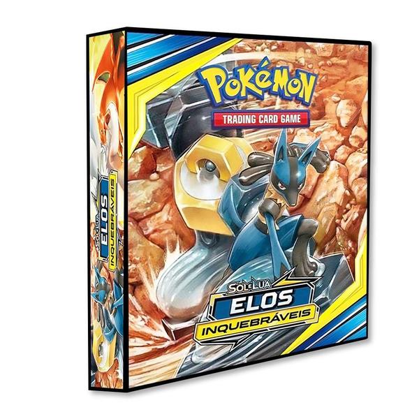 Imagem de Álbum Pasta Fichário Pokemon com 20 Folhas YES 9 Bolsos Elos Inquebráveis Capa Dura Reforçado Cards