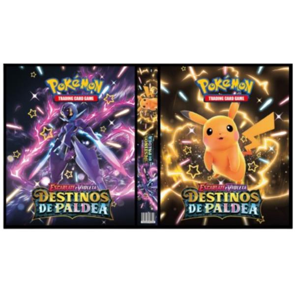 Imagem de Álbum Pasta Fichário Pokemon Escarlete e Violeta Destinos em Paldea Capa Dura Reforçado Coleção Cards Cartas Personagens