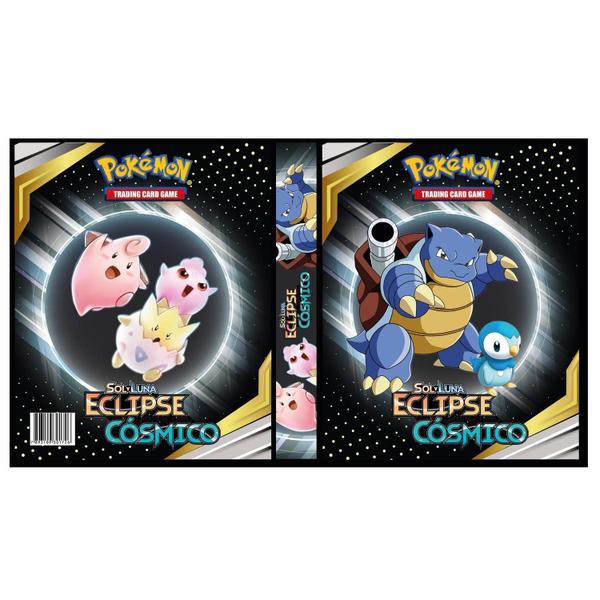 Imagem de Álbum Pasta Fichário Pokemon Sol e Lua Eclipse Cósmico Capa Dura Reforçado Para Colecionar Cards Cartas