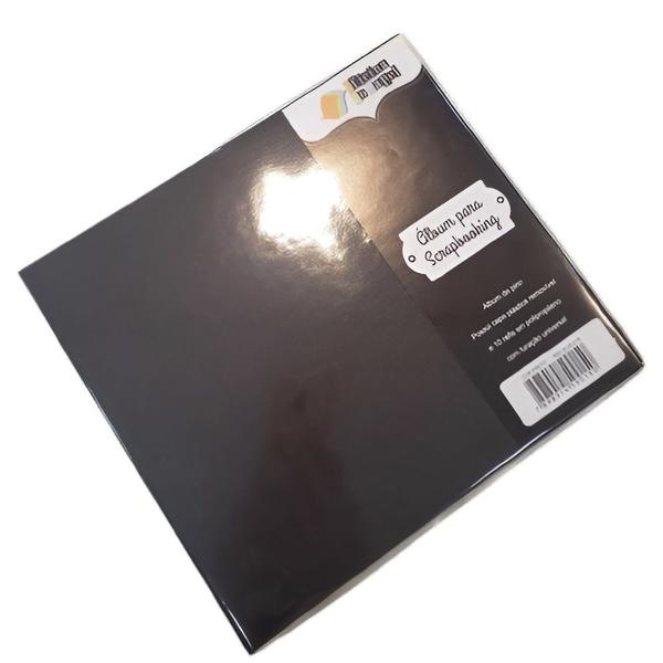 Imagem de Album Pino Grande 30,5x30,5 Preto Scrapbook C/ Refil