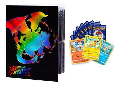 Imagem de Álbum Pokémon Porta 240 Cartas Charizard Rainbow + 25 Cards