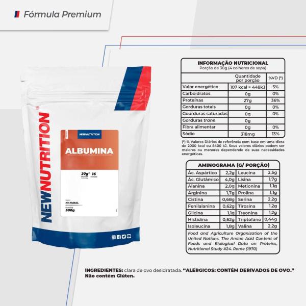 Imagem de Albumina 500g Natural New Nutrition