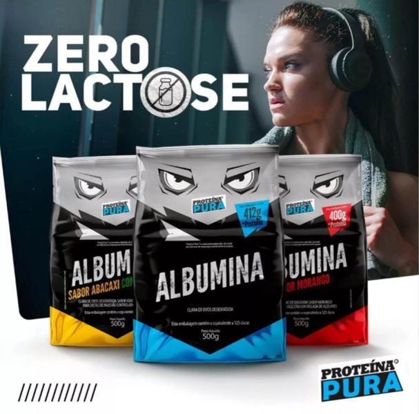 Imagem de Albumina Proteína do Ovo Zero Lactose e Zero Gordura - Proteína Pura 500g