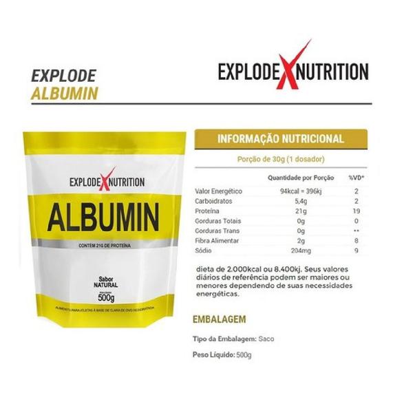 Imagem de Albumina refil 500g - explode nutrition