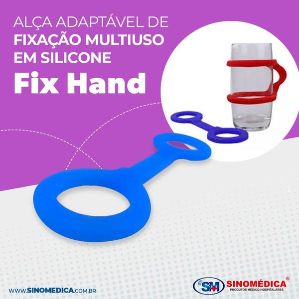 Imagem de Alça Adaptável de Silicone para Fixação Fixhand Multiuso OrthoPauher