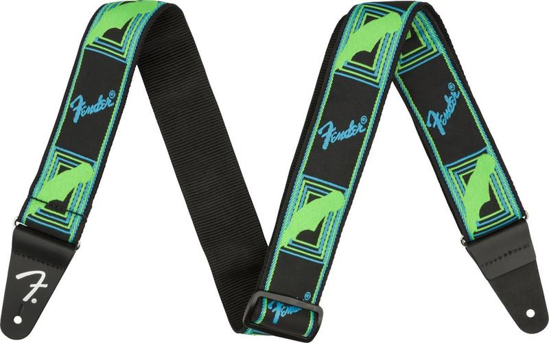 Imagem de Alça Correia Fender Neon Monogrammed Azul/Verde 990681303