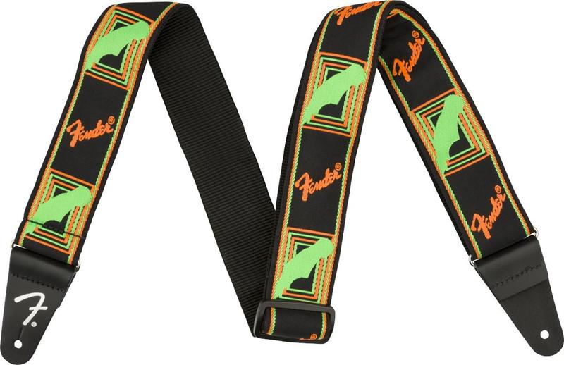 Imagem de Alça Correia Fender Neon Monogrammed Verde/Laranja 990681301