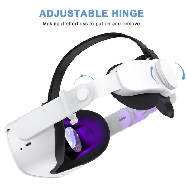 Imagem de Alça de cabeça e capa facial de silicone para Oculus/Meta Quest 2