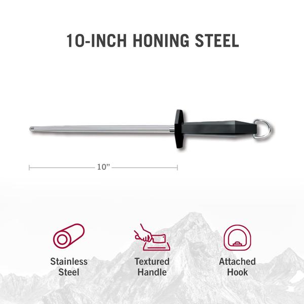 Imagem de Alça de plástico preta Honing Steel Victorinox 25cm