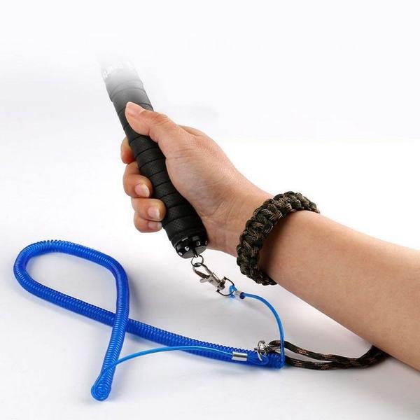 Imagem de Alça De Pulso P/ Câmeras Fotográficas Hand Wrist Strap Azul/Preto Paracord