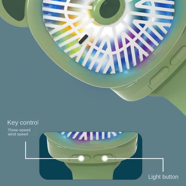 Imagem de Alça de pulso portátil Desenho USB carregando ventilador pequeno, estudante