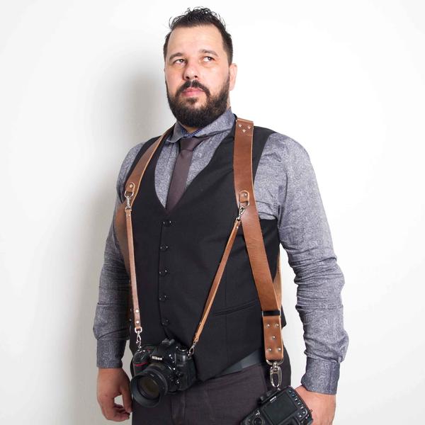 Alça Dupla X-Double Couro Legitimo Cameras Dslr Double Strap - Dedcases Imagem de Alça Dupla X-Double Couro Legitimo Cameras Dslr Double Strap
