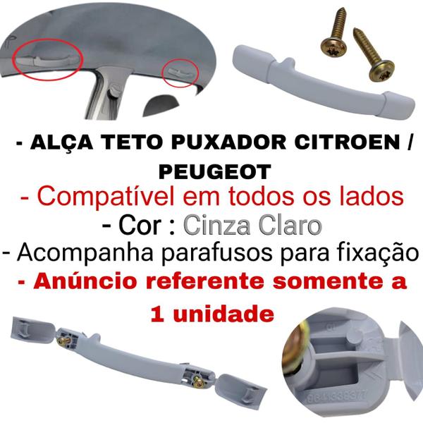 Imagem de Alça Teto Puxador Peugeot 2008 2016 2017 2018 2019 2020 2021 2022 2023 Original