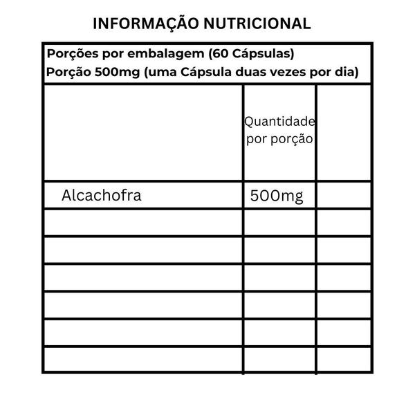 Imagem de Alcachofra 500mg 60 Cápsulas