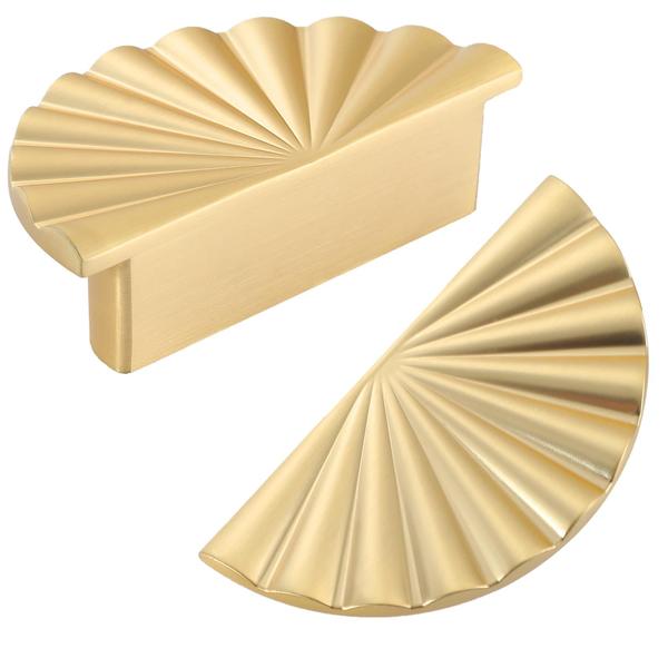 Imagem de Alças de gabinete AOBITE Vintage Brushed Gold 64 mm, pacote com 2