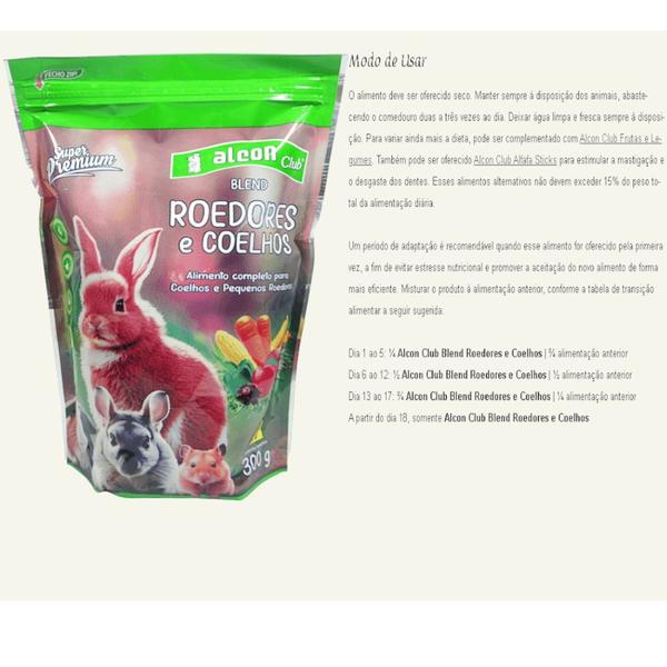 Alcon Club Blend Roedores e Coelhos 300g Super Premium Kit Com 4 Imagem de Alcon Club Blend Roedores e Coelhos 300g Super Premium Kit Com 4