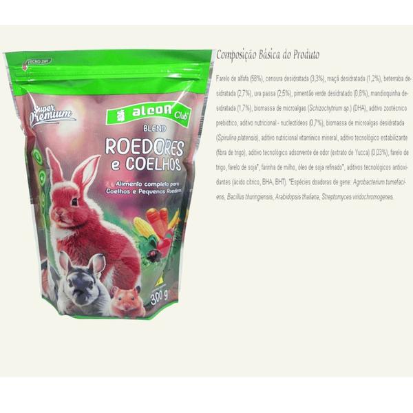 Alcon Club Blend Roedores e Coelhos 300g Super Premium Kit Com 4 Imagem de Alcon Club Blend Roedores e Coelhos 300g Super Premium Kit Com 4