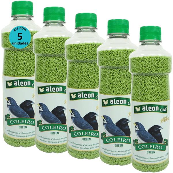 Imagem de Alcon Club Coleiro Green 325g Super Premium Kit com 5 Unidades