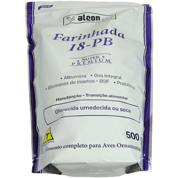 Imagem de Alcon Club Farinhada 18-PB 500g Super Premium Para Aves Ornamentais Kit Com 3