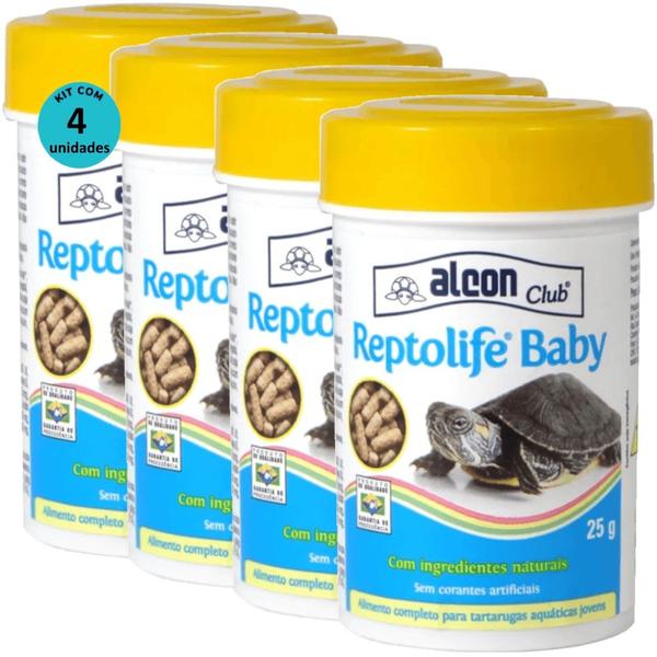 Imagem de Alcon Club Reptolife Baby 25g Kit Com 4