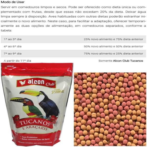 Imagem de Alcon club tucanos e araçaris 450g super premium kit com 2