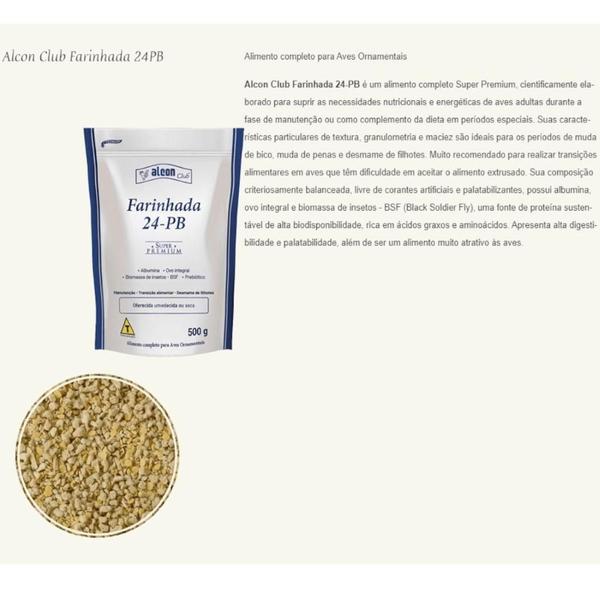 Imagem de Alcon Farinhada 24-PB 500g para Aves Ornamentais