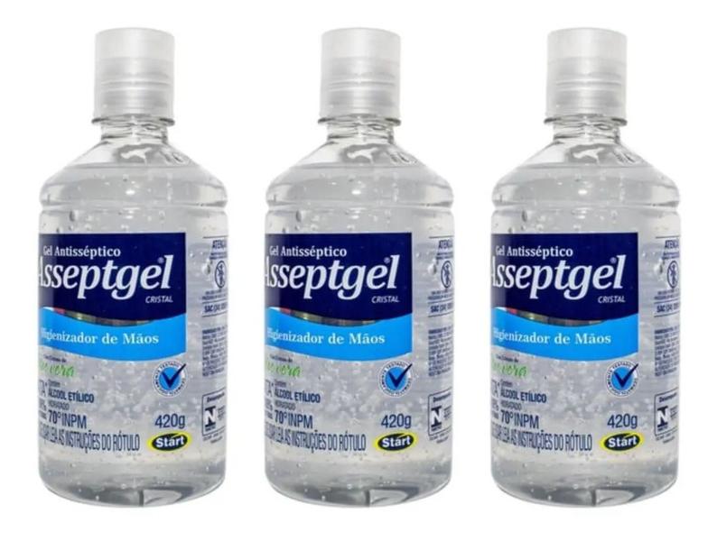 Imagem de Álcool Em Gel Antisséptico 420gr Asseptgel Start Química